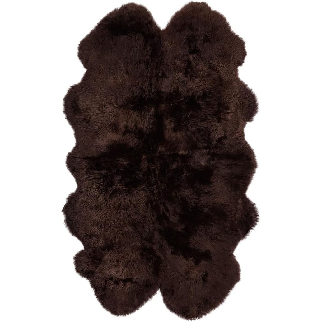 Tappeto in pelle di pecora Merino – cioccolato
