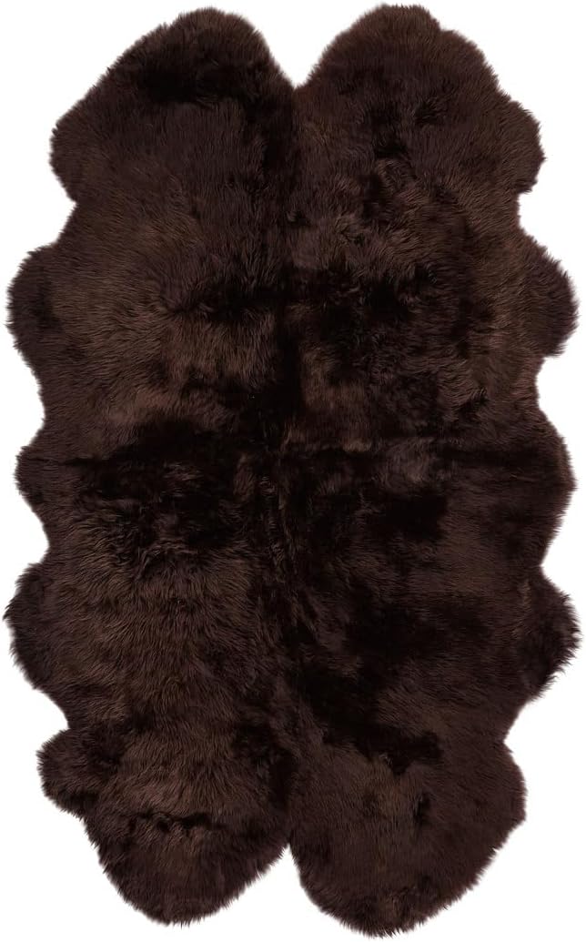 Tappeto in pelle di pecora Merino – cioccolato