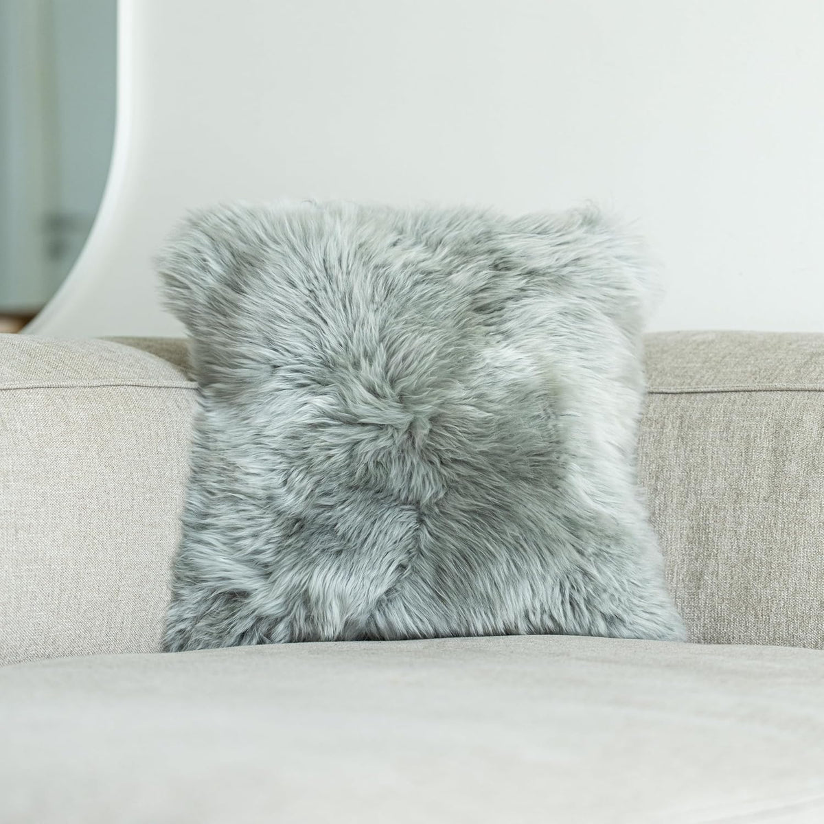 Federa in pelle di pecora – grigio chiaro