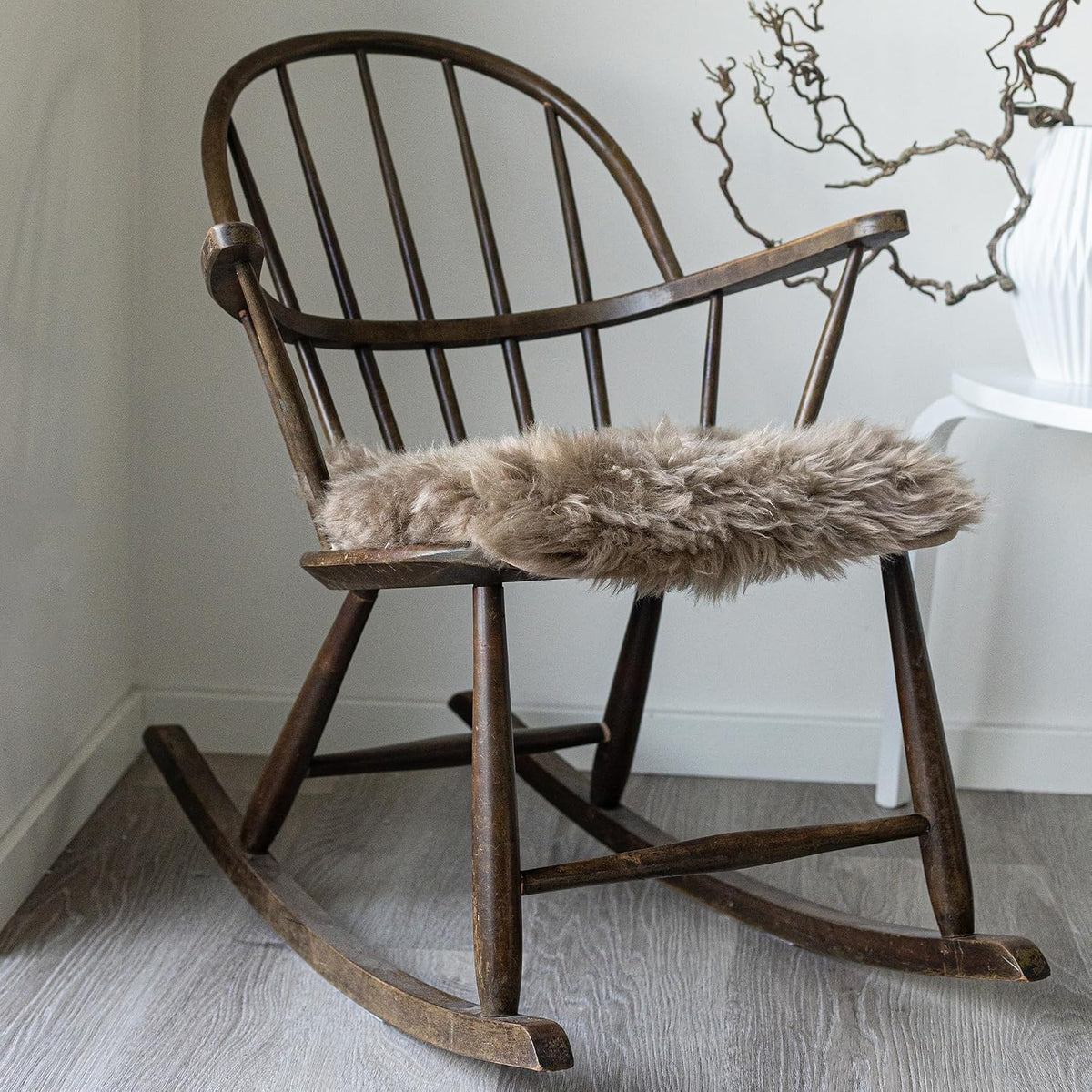 Cuscini per sedia in pelle di pecora 40x40 cm, set da 4 – Nordic Sheep