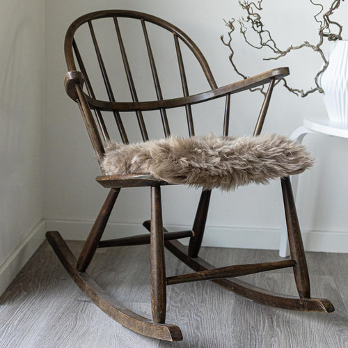 Cuscini per sedia in pelle di pecora 40x40 cm, set da 4 – Nordic Sheep