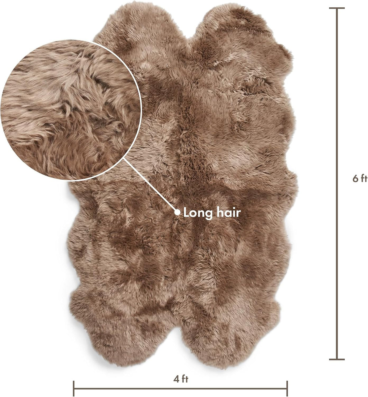 Tappeto in pelle di pecora Merino – immagine 3