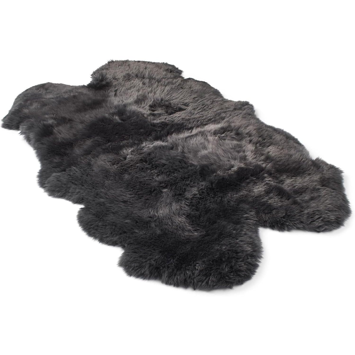 Tappeto in pelle di pecora Merino – grigio acciaio